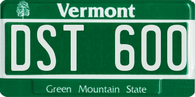 VT license plate DST600