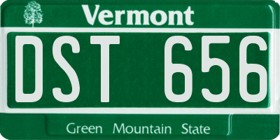 VT license plate DST656