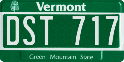 VT license plate DST717