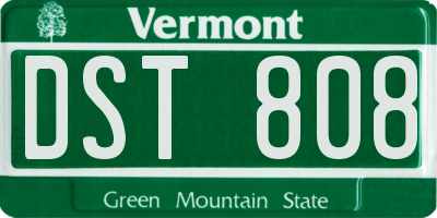 VT license plate DST808