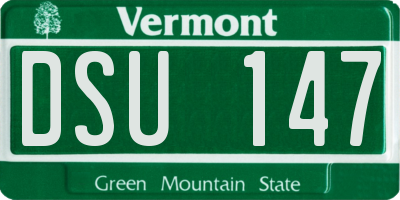 VT license plate DSU147