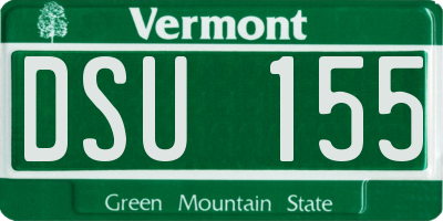 VT license plate DSU155