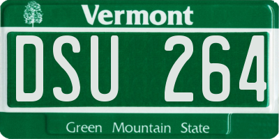VT license plate DSU264