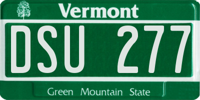 VT license plate DSU277