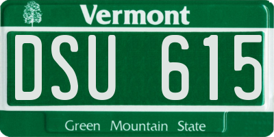 VT license plate DSU615