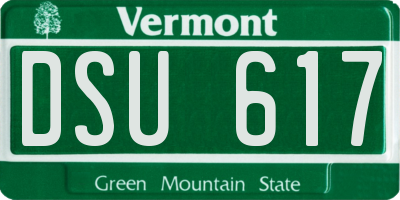 VT license plate DSU617