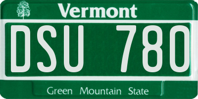 VT license plate DSU780