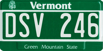 VT license plate DSV246