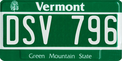 VT license plate DSV796