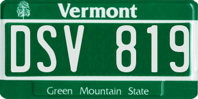 VT license plate DSV819