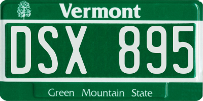 VT license plate DSX895