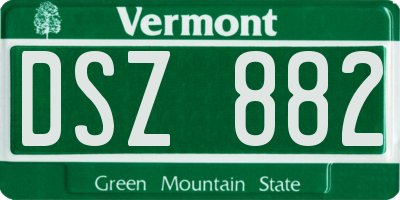 VT license plate DSZ882