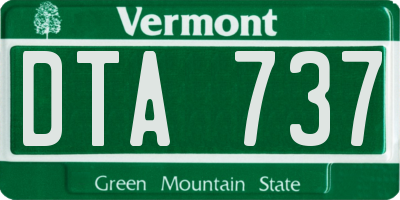 VT license plate DTA737
