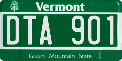 VT license plate DTA901