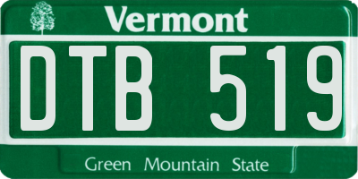 VT license plate DTB519