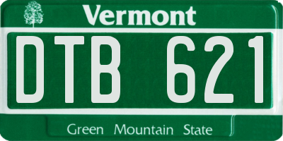 VT license plate DTB621