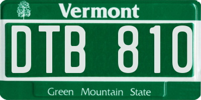 VT license plate DTB810