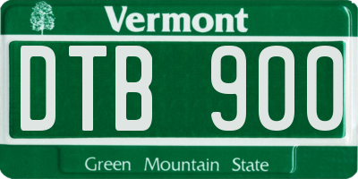 VT license plate DTB900