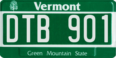 VT license plate DTB901