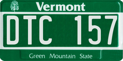 VT license plate DTC157
