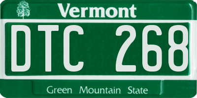 VT license plate DTC268