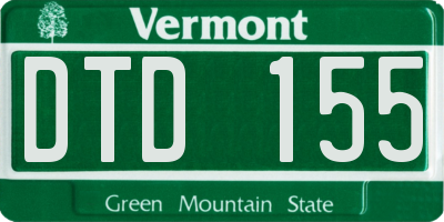 VT license plate DTD155