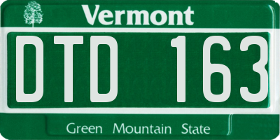 VT license plate DTD163