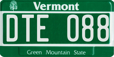 VT license plate DTE088