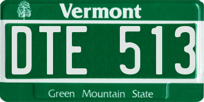 VT license plate DTE513