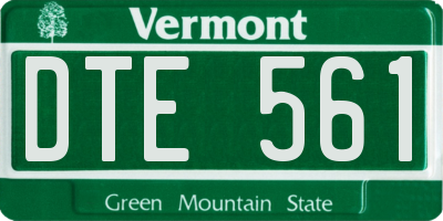 VT license plate DTE561