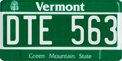 VT license plate DTE563