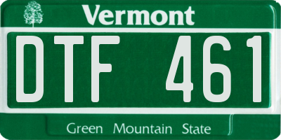 VT license plate DTF461