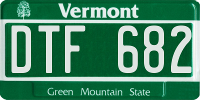 VT license plate DTF682