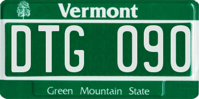 VT license plate DTG090