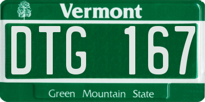 VT license plate DTG167