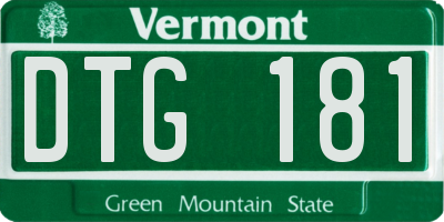 VT license plate DTG181