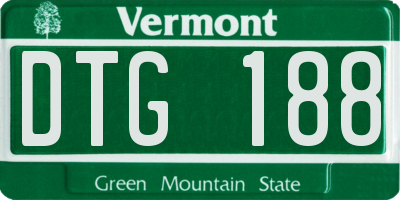 VT license plate DTG188