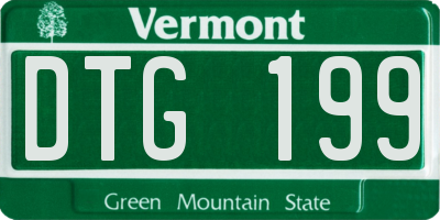 VT license plate DTG199