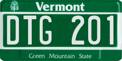 VT license plate DTG201