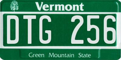 VT license plate DTG256