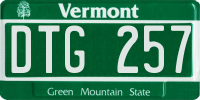 VT license plate DTG257