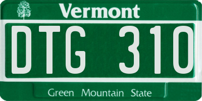 VT license plate DTG310