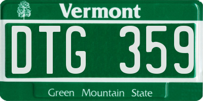 VT license plate DTG359