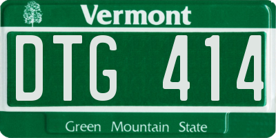 VT license plate DTG414