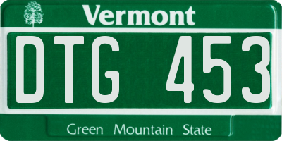 VT license plate DTG453