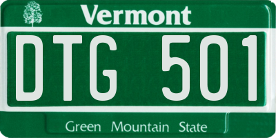 VT license plate DTG501