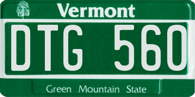 VT license plate DTG560