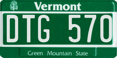 VT license plate DTG570
