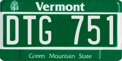 VT license plate DTG751
