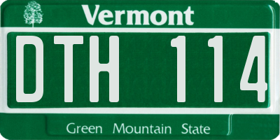 VT license plate DTH114